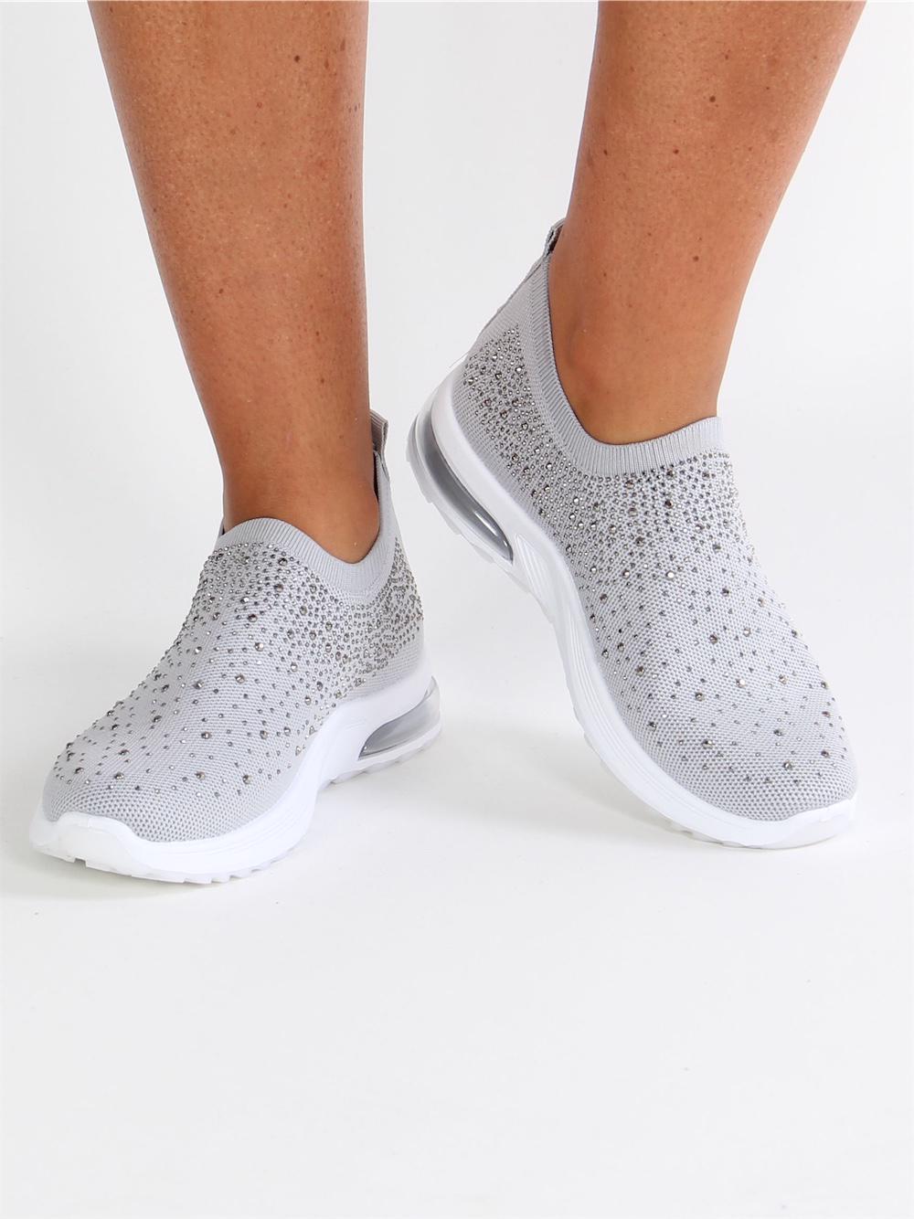 Aleyna - Sokkesneakers pyntet med similisten